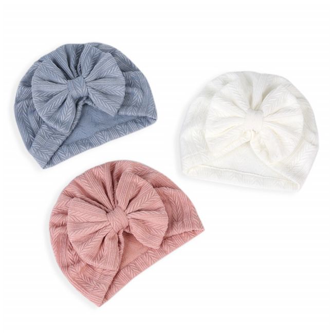 Caciulita tip turban cu model din tesatura (marime disponibila: 6-9 luni (marimea 19 incaltaminte), culoare: maro) mdmz071-ct11.6-9 luni (marimea 19 incaltaminte)-maro