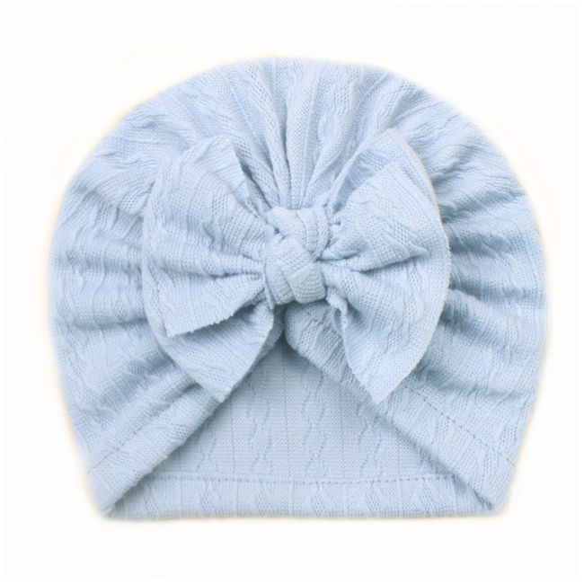 Caciulita tip turban cu model din tesatura si funda aplicata AMx-22032