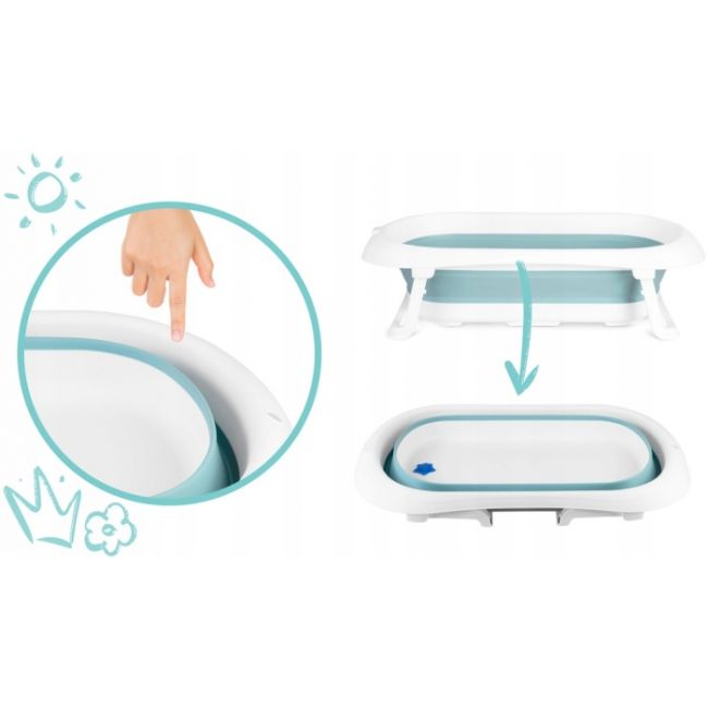 Cadita de baie cu dop de scurgere ricokids rk-281 - albastru edeedi728101