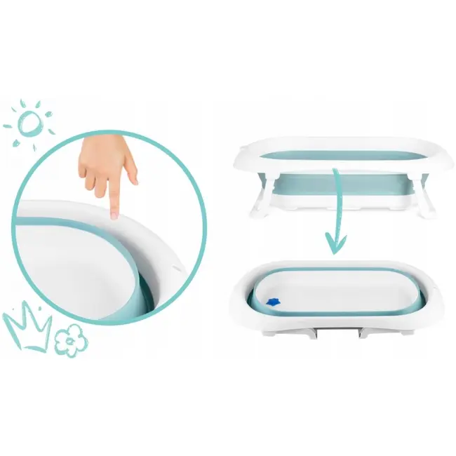 Cadita de baie cu dop de scurgere ricokids rk-281 - albastru edeedi728101