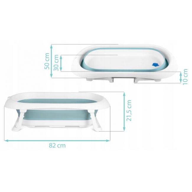 Cadita de baie cu dop de scurgere ricokids rk-281 - albastru edeedi728101