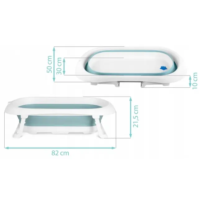 Cadita de baie cu dop de scurgere ricokids rk-281 - albastru edeedi728101
