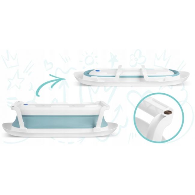 Cadita de baie cu dop de scurgere ricokids rk-281 - albastru edeedi728101