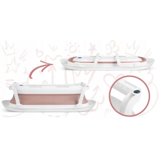 Cadita de baie cu dop de scurgere ricokids rk-281 - roz edeedi728100