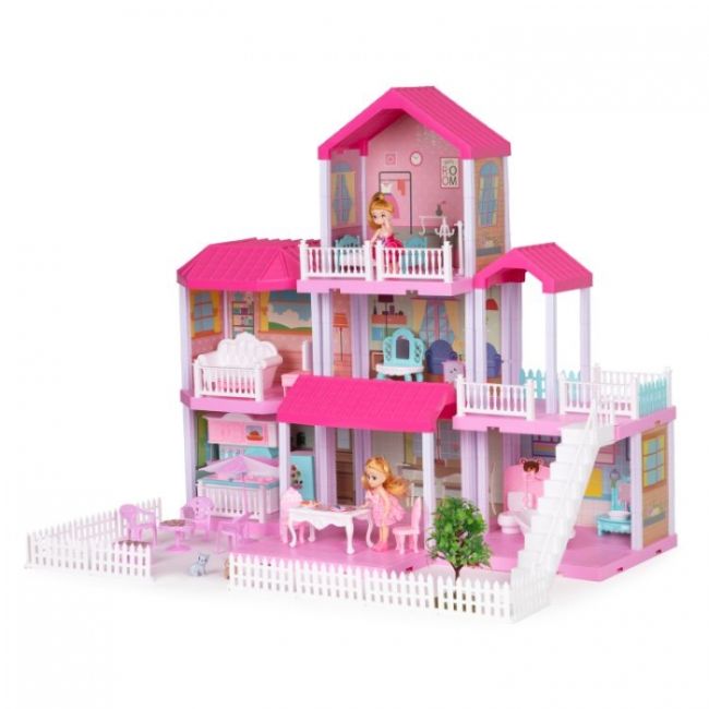 Casuta pentru papusi cu mobilier ecotoys hc480394 edeedihc480394