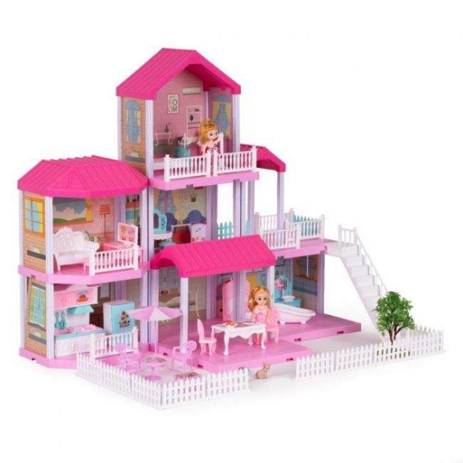 Casuta pentru papusi cu mobilier ecotoys hc480394 edeedihc480394