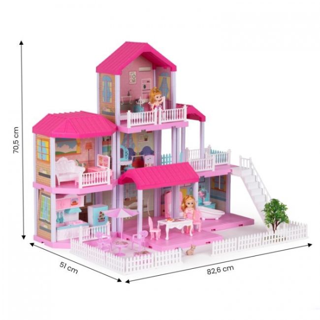 Casuta pentru papusi cu mobilier ecotoys hc480394 edeedihc480394