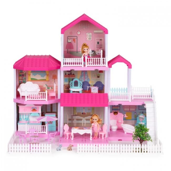 Casuta pentru papusi cu mobilier ecotoys hc480394 edeedihc480394