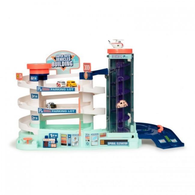 Garaj tip parcare pentru masinute, cu lift electric, ecotoys hc493514 edeedihc493514