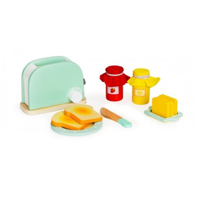 Prajitor de paine din lemn cu accesorii ecotoys hm200720 edeedihm200720