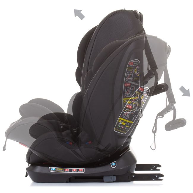 Scaun auto chipolino techno 0-36 kg ebony cu sistem isofix hubstkth02301eb