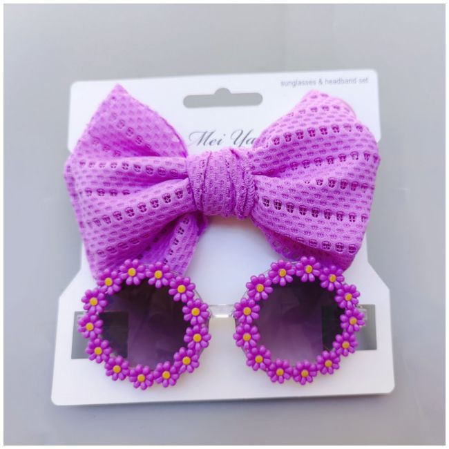 Set bentita si ochelari de soare - Purple Daisy MD1129-1