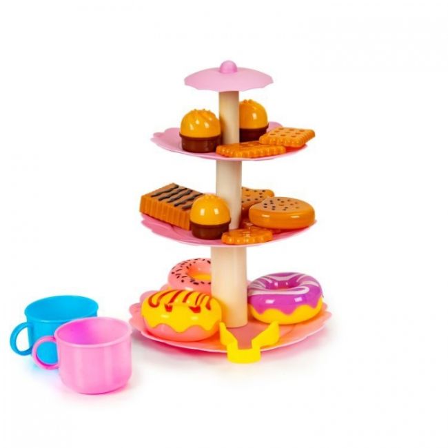 Set tort aniversar cu accesorii, 125 de elemente, ecotoys hc441048 edeedihc441048