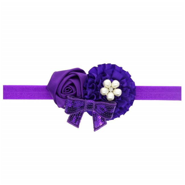 Bentita cu fundita cu paiete si perlute ADH103-R11