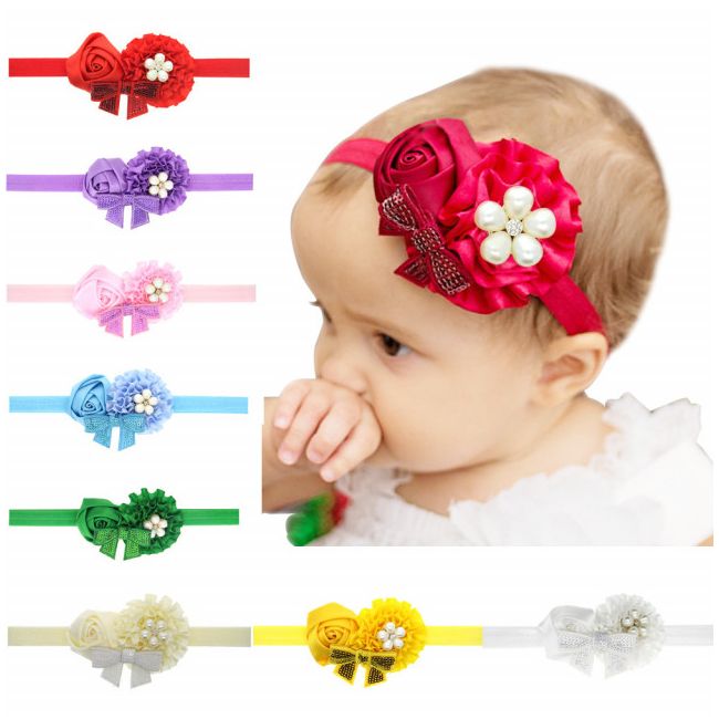 Bentita cu fundita cu paiete si perlute ADH103-R11