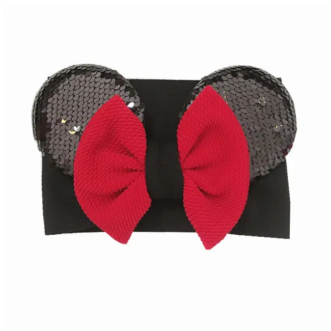 Bentita lata pentru fetite - Urechiuse cu paiete ADVCD-b021-be2