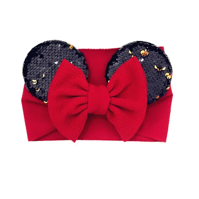 Bentita lata pentru fetite - Urechiuse cu paiete ADVCD-b021-be2