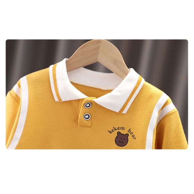 Compleu galben mustar pentru baietei - teddy (marime disponibila: 9-12 luni (marimea 20 incaltaminte)) md1394.9-12 luni (marimea 20 incaltaminte)
