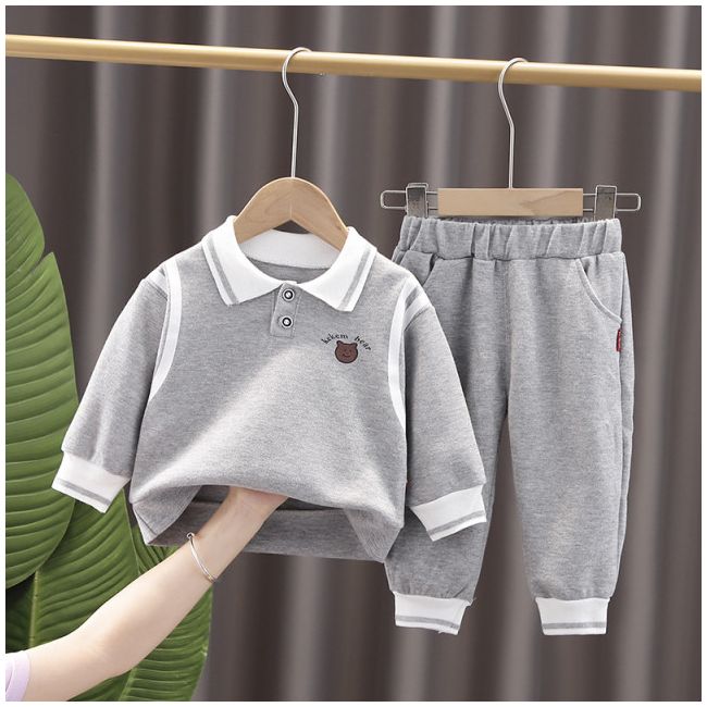 Compleu gri pentru baietei - teddy (marime disponibila: 9-12 luni (marimea 20 incaltaminte)) mb1395.9-12 luni (marimea 20 incaltaminte)