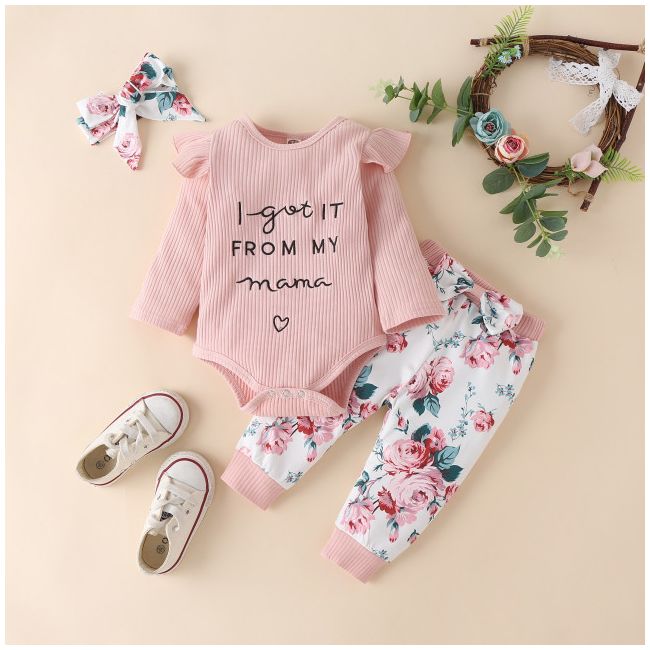 Compleu pentru fetite - i got it from my mama (marime disponibila: 9-12 luni (marimea 20 incaltaminte)) mdyu001-3-r2.9-12 luni (marimea 20 incaltaminte)