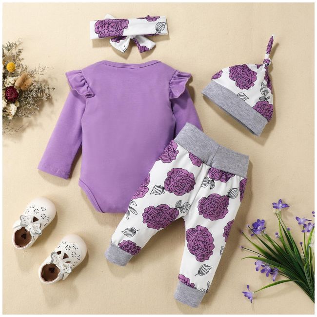 Compleu pentru fetite cu body lila - parents love (marime disponibila: 12-18 luni (marimea 21 incaltaminte)) md1502-de.12-18 luni (marimea 21 incaltaminte)