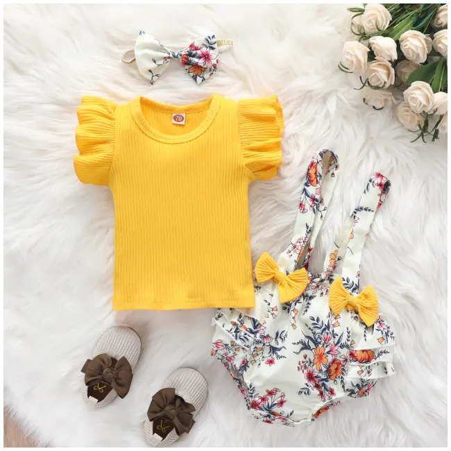 Costumas cu bluzita galbena si pantalonasi bufanti (marime disponibila: 9-12 luni (marimea 20 incaltaminte)) mbrz226-1-de2.9-12 luni (marimea 20 incaltaminte)