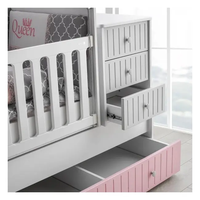 Patut transformabil MyKids Sofia Alb Roz 180x80 00086563