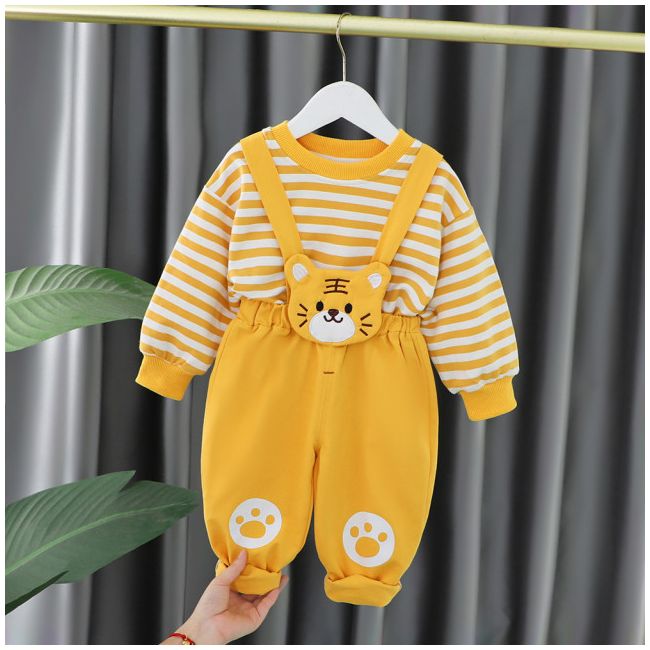 Salopeta galben mustar pentru baietei - Lion LI1324-de5