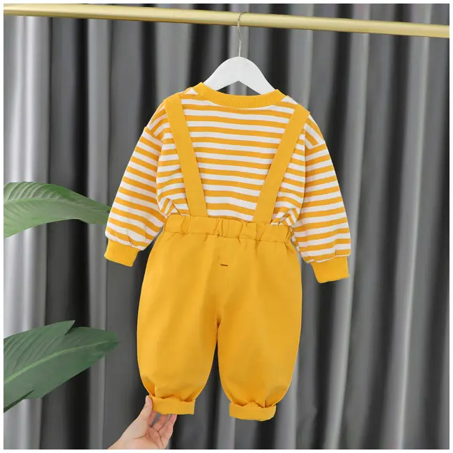 Salopeta galben mustar pentru baietei - Lion LI1324-de5