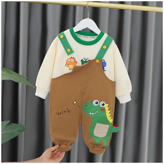 Salopeta maro pentru baietei - friends (marime disponibila: 3 ani) mb1263-de5.3 ani