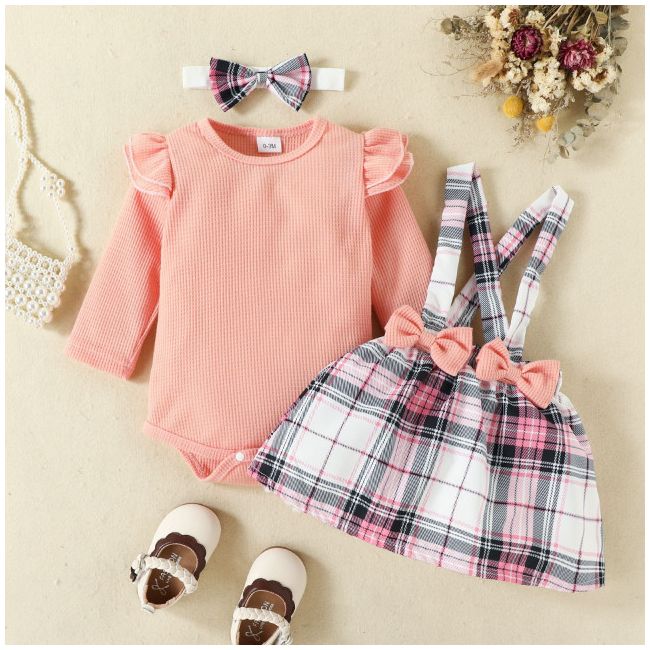 Sarafan cu body roz somon (marime disponibila: 9-12 luni (marimea 20 incaltaminte)) am1524-de2.9-12 luni (marimea 20 incaltaminte)