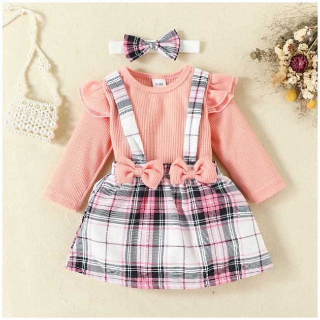 Sarafan cu body roz somon (marime disponibila: 9-12 luni (marimea 20 incaltaminte)) am1524-de2.9-12 luni (marimea 20 incaltaminte)