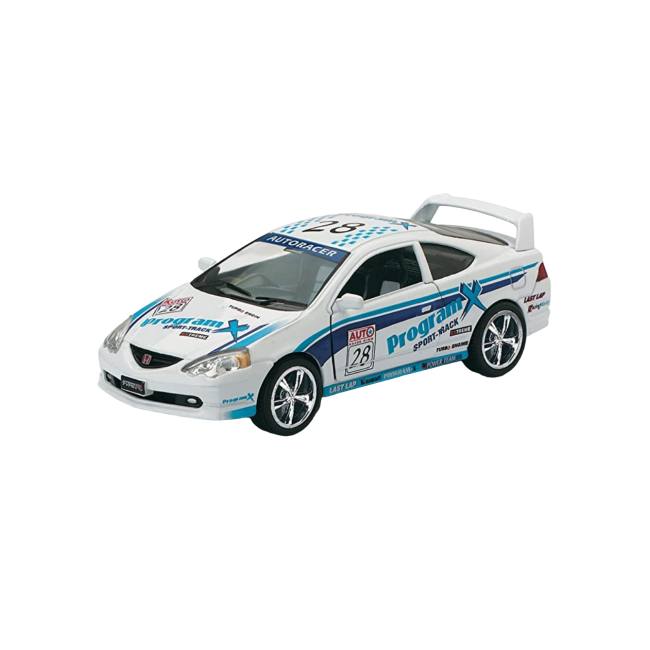 Masinuta die cast de curse, scara 1:36, 12.5 cm, honda integra, alba - okegoki12188hi