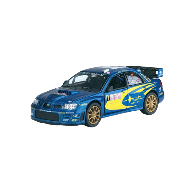 Masinuta die cast de curse, scara 1:36, 12.5 cm, subaru, albastra - okegoki12188s