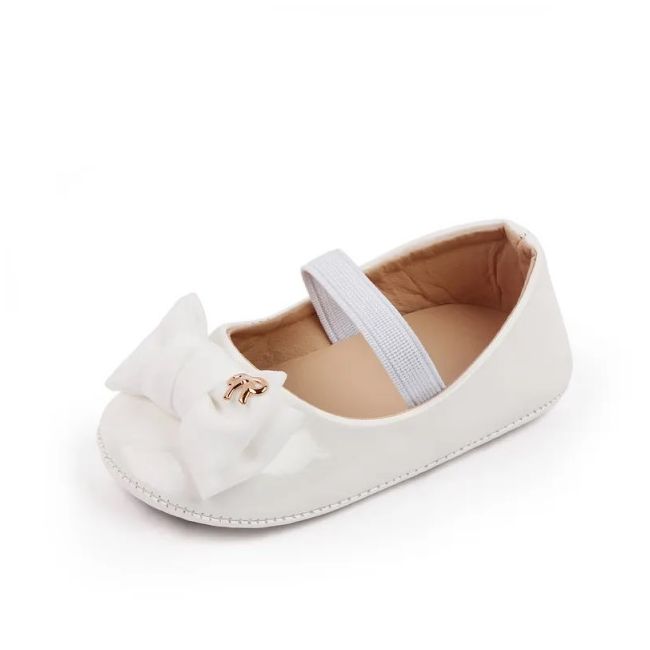 Pantofiori cu fundita, albi, din lac (marime disponibila: 6-9 luni (marimea 19 incaltaminte)) mbd2778-1-p01.6-9 luni (marimea 19 incaltaminte)