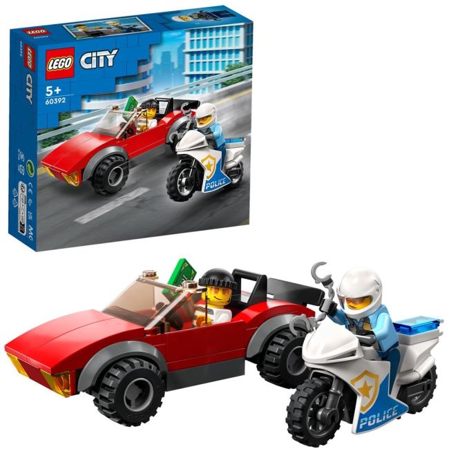 LEGO CITY POLITIST PE MOTOCICLETA IN URMARIREA UNEI MASINI 60392 VIVLEGO60392