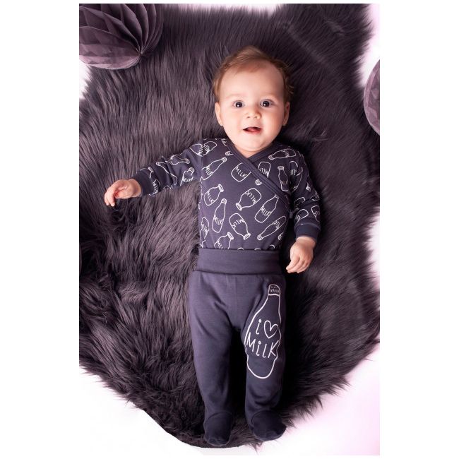 Pantaloni cu botosei pentru baieti - colectia milk (marime disponibila: 9 luni) mk08199.9 luni