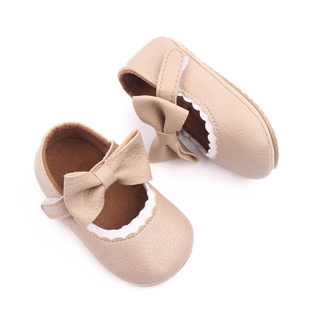 Pantofiori crem cu margine alba pentru fetite (marime disponibila: 9-12 luni (marimea 20 incaltaminte)) mbd2766-3-p01.9-12 luni (marimea 20 incaltaminte)