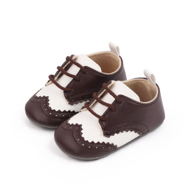 Pantofiori eleganti maro cu insertie alba MBd2805-1-p29