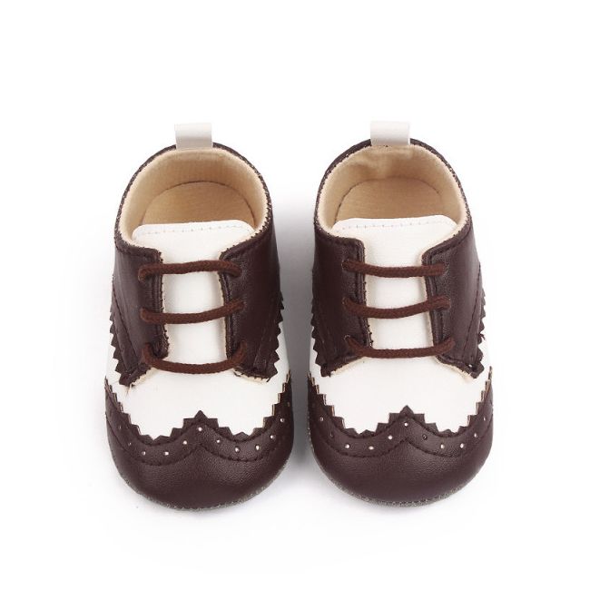 Pantofiori eleganti maro cu insertie alba MBd2805-1-p29