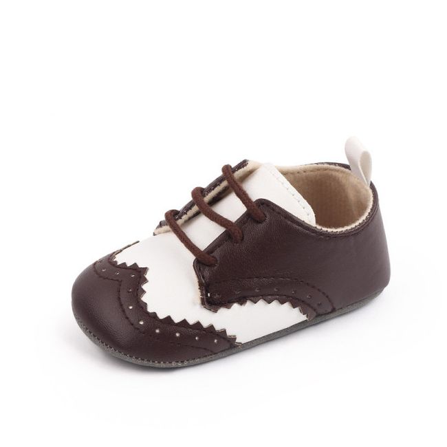 Pantofiori eleganti maro cu insertie alba MBd2805-1-p29