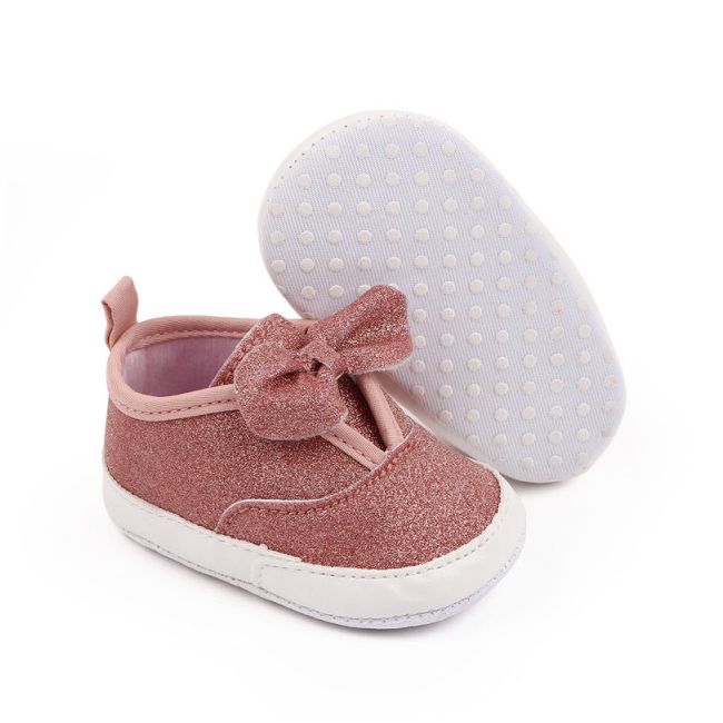 Pantofiori roz pudra cu sclipici (marime disponibila: 6-9 luni (marimea 19 incaltaminte)) amd2776-p8.6-9 luni (marimea 19 incaltaminte)