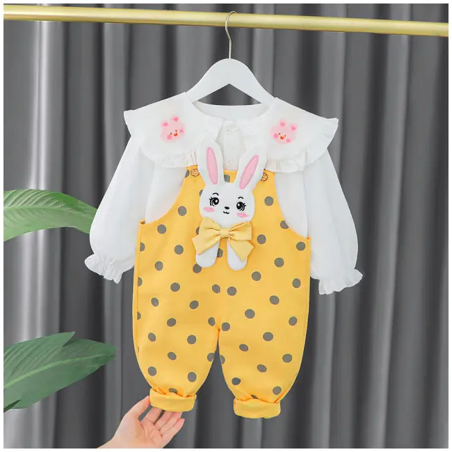 Salopeta galbena cu buline - bunny (marime disponibila: 12-18 luni (marimea 21 incaltaminte)) md1304-de5.12-18 luni (marimea 21 incaltaminte)