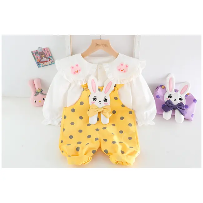 Salopeta galbena cu buline - bunny (marime disponibila: 12-18 luni (marimea 21 incaltaminte)) md1304-de5.12-18 luni (marimea 21 incaltaminte)