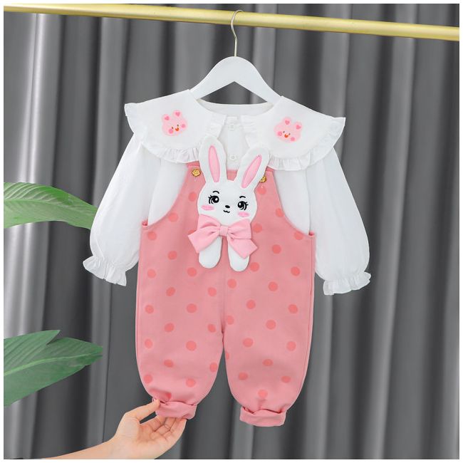 Salopeta roz cu buline - Bunny AM1303-de5