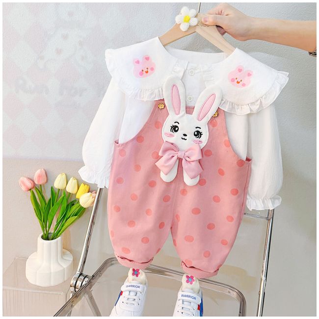 Salopeta roz cu buline - Bunny AM1303-de5