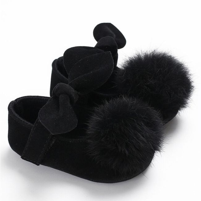 Balerini bebelus cu pampon (Culoare: Gri, Marime: 3) JEM3drl1277