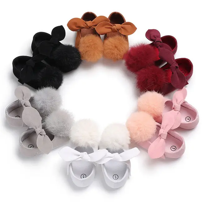 Balerini bebelus cu pampon (Culoare: Negru, Marime: 1) JEMdrl1278