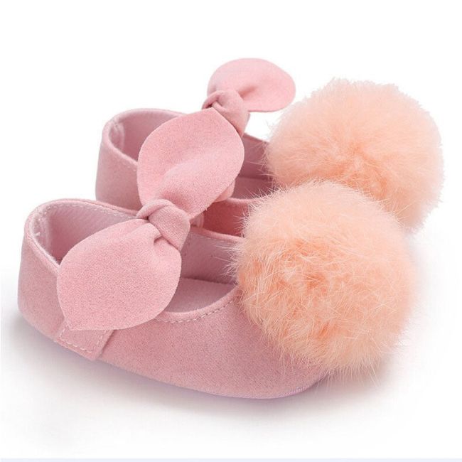 Balerini bebelus cu pampon (Culoare: Negru, Marime: 2) JEM2drl1278