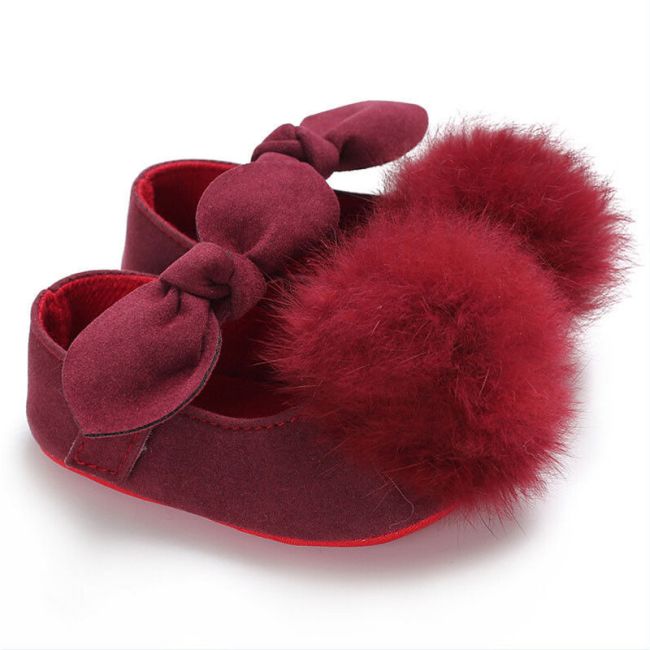 Balerini bebelus cu pampon (Culoare: Roz, Marime: 2) JEM2drl1276